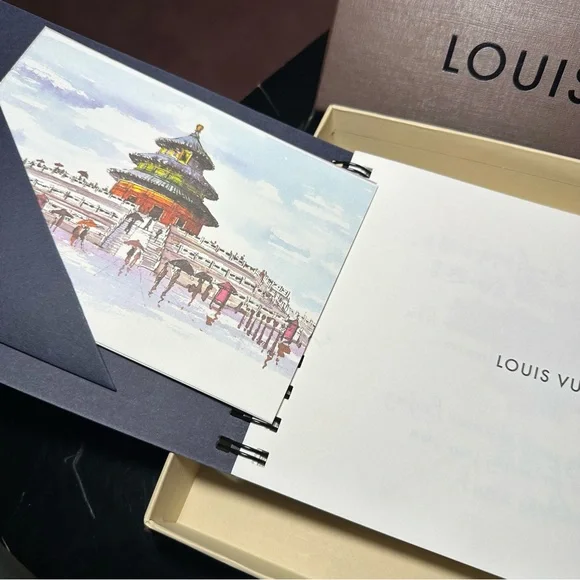 Louis Vuitton Black and Red Travel Notebook Carnet de Voyage Beijing